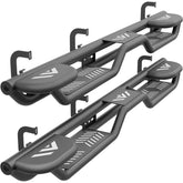 【Yzona】Carbon Steel 3-Raised-Step Running Boards Nerf Bars, Easy Installation with Instructions, Easy Roof Access Vehicle Accessories Compatible with 2007-2018 Chevy Silverado/GMC Sierra 1500, 2007-2019 2500-3500 HD Extended Cab Double Cab