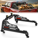 Yzona Bolt-On Carbon Steel Off-Road Sport Roll Bar - 55.9-65.3" Adjustable Universal Fit Bed Chase Rack with LED Lights for Full-Size Pickups (Silverado/Sierra 1500, F-150, Tundra, Titan/Frontier, Gladiator)