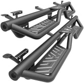 Yzona Truck Accessories 2 Side Bars Running Boards - Bolt-On Nerf Bars for 2002-2008 Dodge Ram 1500 Quad Cab, 2003-2009 Ram 2500/3500 Double/Extended Cab - Carbon Steel, Easy Installation, Enhanced Traction 2-Stair Design