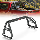 【Yzona】 Carbon Steel Non-Foldable Adjustable Width Sport Roll Bed Rack (61x23.7x19in, 52lbs), Bolt-On No-Drill, Corrosion-Resistant, Built-In LED Taillight Bar, Rear Racks for Toyota Tacoma/Tundra, Lifetime Support