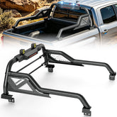 【Yzona】Carbon Steel Bolt-On Sport Roll Bar Car Accessory, Adjustable 53.4"-60" Off-Road Truck Bed Rack w/ LED Brake Light Bar Mount, No-Drill Installation Car Supplies for Jeep Gladiator, Vehicle & Truck Accessories Compatible w/ Bed Covers