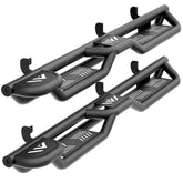 Carbon Steel Heavy-Duty Running Boards for 2005-2025 Nissan Frontier Crew Cab Vehicle - Bolt-On Easy Installation Kit, Dual-Layer Layout Raised Steps, 2 Side Bars, Enhanced Traction, Easy Access to the Roof