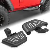Yzona Heavy-Duty Steel Nerf Bars Side Steps - 2 Pieces, Black Bolt-On Easy-Install Running Boards Compatible with 2018-2026 Jeep Wrangler JL JLU Unlimited 2-Door Models