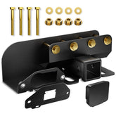 Trailer Hitch Receiver with Cover Compatible with 2021-2026 Ford Bronco 2/4 Doors, Rear Bumper 2 Inch Towing Hitch Kit Tow Hook Combo (Excluding Bronco Sport)