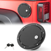 Yzona Locking Fuel Filler Door with Locking Cap, Secure Access, Black Auto Body Replacement Accessory Compatible with 2007-2018 Jeep Wrangler JK Unlimited