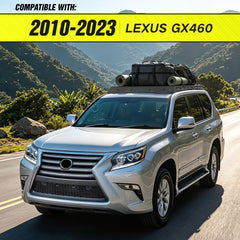 YZONA Full-Size Platform Roof Rack Cargo Basket, 700 lbs Cap., Compatible with 2010-2023 GX406, Overland Outdoors Rooftop Luggage Storage Holder, Roof Racks