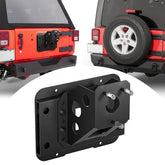 Oversize Spare Tire Mount Carrier up to 40 inches Tire Compatible with 2007-2018 Jeep Wrangler JK JKU Unlimited Heavy Duty Rear Wheel Bracket Back Rack Tailgate Holder Lift