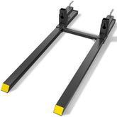 【YZONA】60" 4500 LBS Clamp on Pallet Forks for Tractor Bucket, Heavy-Duty Tractor Forks with Adjustable Stabilizer Bar for Tractor Attachments, Loader Bucket, Skid Steer (Tractor Accessories)