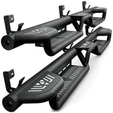 【YZONA】Three Raised Steps Quad Cab Running Boards Compatible for 2009-2018 Dodge Ram 1500 (Included 2019-2024 1500 Classic), 2010-2024 Ram 2500 3500 Double/Extended Cab Side Steps Rails Nerf Bar