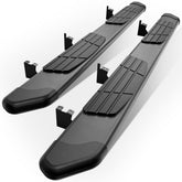 Yzona 6" Black Aluminum Alloy Bolt-On Truck Running Boards - Anti-Slip Grip, 500lb Capacity, ABS Components - Automotive Side Steps for 2005-2022 Toyota Tacoma Double Cab Auto Replacement Parts for Adventurous Trails, Daily Use, Work Sites