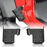 【YZONA】Foot Pegs Compatible with 2007-2018 Jeep Wrangler JK JKU & 2018-2026 JJL JLU 4XE & Gladiator JT 2/4 Door, Exterior Door Hinge Rest Pedals Foot Rest Kick Panel Accessories (2 PCS)