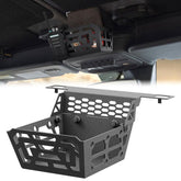 YZONA 2mm High-Strength Abrasion-Resistant UV-Resistant Powder Coated Manganese Metal Overhead Storage Basket, Clamp-On Setup Car Interior Tray for 2021-2026 Ford Bronco Hard Top (Excludes Soft Top), 50 lbs Capacity Camping Gear Organizer