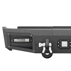 【YZONA】Carbon Steel Rear Bumper (5/32" Thick, 9,500 lbs Capacity, 44.1 lbs), Compatible with Ford F-150 2004-2006 (Excl Raptor), with LED Lights, 48w LED Spotlights, License Lights, License Frame Holes, D-Rings, 45.28"d x 16.54"w x 9.84"h