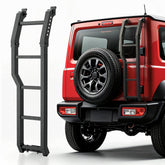 Rear Tailgate Ladder Vehicle Accessory for Suzuki Jimny 2019-2025, Aluminum Alloy Climbing Step, No Drilling Required Black, 500 lbs Max Car & Automotive Accessories for Your Car, Tool Upgrade