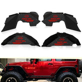 Front& Rear Inner Fender Liners for 2007-2018 Jeep Wrangler JK & JKU Unlimited (2/4 Doors)