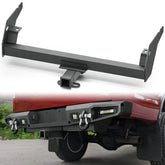 【Yzona】Heavy-Duty Bolt-On Carbon Steel Trailer Hitch for 1995-2004 Toyota Tacoma, 2 inch Receiver, 8000 lbs cap., Dual-Layer Anti-Rust Matte Black Powder Coat, Low Profile, Ideal for ATV, Outdoor Tasks