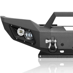 【YZONA】Steel Front Bumper Compatible with Ram 2500 3500 2019-2025, Winch Plate, Skid Plate, LED Lights, Sensor Holes, License Bracket & Reinforced D-Rings