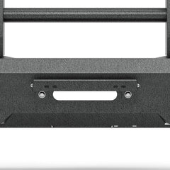 【Yzona】Metal Carbon Steel Front Bumper with Grille Guard for 2007-2018 Wrangler JK, Bolt-On Winch Mount, Bolt-On Installation, 2pcs 18w High-Brightness LED Spotlights, 2pcs 3/4" D-Rings, 2pcs Mounting Hardware, 55.9"d x 31.5"w x 13"h, Daily Use LED Lights