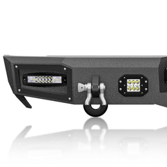 【YZONA】Steel Rear Bumper Compatible with Ram 1500 2500 3500 2002-2009, LED & License Plate Lights, License Frame Holes, Paintable Armor, Durable Offroad D-Rings