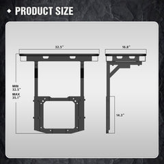 【Yzona】High-Quality OE Bolt-On Tailgate Rear Cargo Basket, Corrosion-Resistant Easy Snap Mounting Spare Tire Rack for 2021-2026 Ford Bronco (2/4 Doors), 350 lbs Capacity Car Organizer Car Supplies Auto Accessory