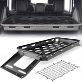 【Yzona】Alloy Steel Car Organizer Vehicle Accessory, Automotive Accessories Storage Rack with Snap Mount, Elastic Net, 350 lbs Capacity, 61x20x6 in Basket for 2007-2026 Jeep Wrangler JK/JL Series JKU JLU Unlimited 4-Door Hardtops Camping Gear Shelf