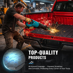 【Yzona】Truck Bed Mat for 2020 2021 2022 2023 2024 2025 2026 Jeep Gladiator JT 5FT Short Bed (60 in), Custom Fit TPE Bed Liner, Heavy Duty All Weather Protection Pickup Liner, Durable Easy to Clean,toolupgrade