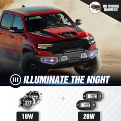 Steel Replacement Bumpers Compatible with 2021-2024 Dodge Ram 1500 TRX - Yzona