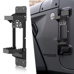 YZONA 200lb Rust-Resist Steel Foldable Hinge Foot Pegs for Vehicle - Frosted Spray Painting, Textured Surface, Built-In Bottle Opener, 1-2 Pcs Auto Step Kit for 2007-2026 Jeep Wrangler JK JL JKU JLU Unlimited & Gladiator JT 2/4 Doors
