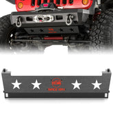 【Yzona】Powder Coated Carbon Steel Bolt-On Front Skid Plate - Easy-Install Engine Shield & Lower Guard for Jeep Wrangler JK Series 2007-2018 2-Door, 4-Door Off-Road Bumper Cover (Not Compatible with Factory Bumpers)