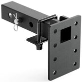 【Yzona】Adjustable Steel 3-Position Pintle Hitch Mount Plate for 2" Hitch Receiver, 20000 lbs Capacity, 9" Length, Powder Coated, Tool-Upgraded Universal Truck Towing Accessory for Trucks