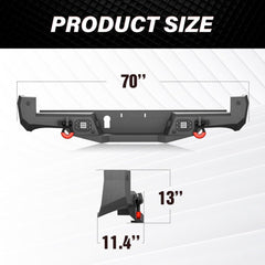 Replacement Truck Bumpers Compatible with 2016-2023 Toyota Tacoma - Yzona
