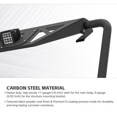 Yzona Madmax Windshield Frame Cover with 4 x LED Lights Compatible with 2021-2025 Ford Bronco