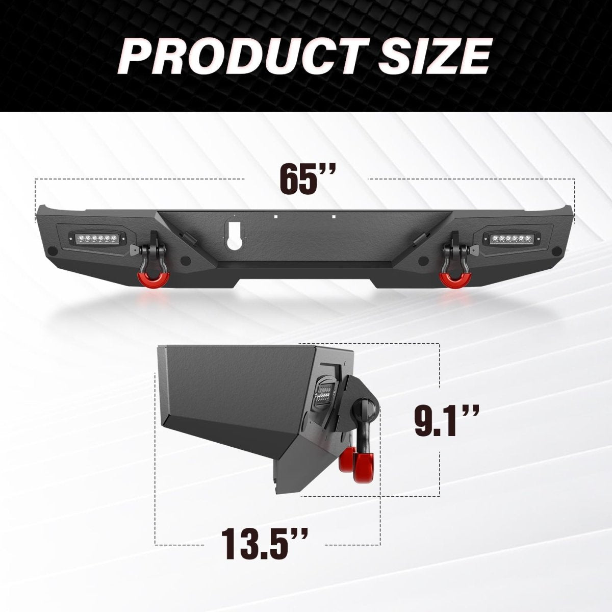 Best Replacement Bumpers Compatible with 2020-2025 Jeep Gladiator JT 2/4 Doors - Yzona