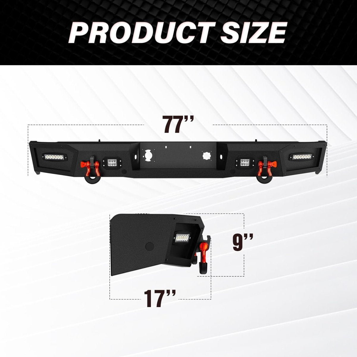 Pickup Truck Rear Bumpers for Sale Compatible with 2011-2014 Chevy Silverado & GMC Sierra 2500 3500 HD | Yzona