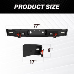 Pickup Truck Rear Bumpers for Sale Compatible with 2011-2014 Chevy Silverado & GMC Sierra 2500 3500 HD | Yzona