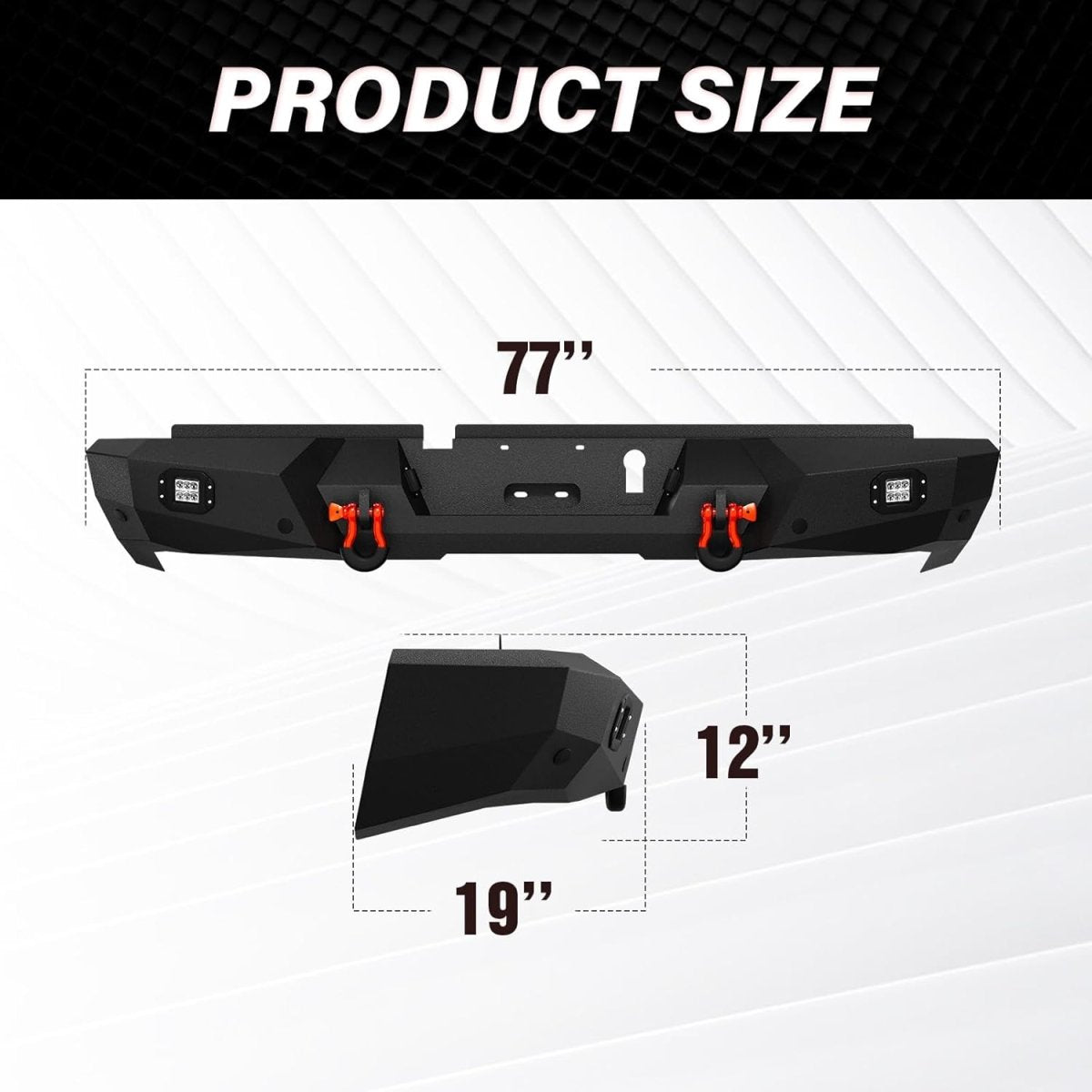 for Rear 2019 Ram 1500 Classic Bumpers Compatible with 09-18 Dodge Ram 1500 & 19-24 Ram 1500 Classic | Yzona