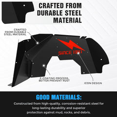 for Jeep Wrangler JL Inner Fender Liner | 18-24 Jeep Wrangler JL JLU & Gladiator JT 2/4 Doors | Yzona