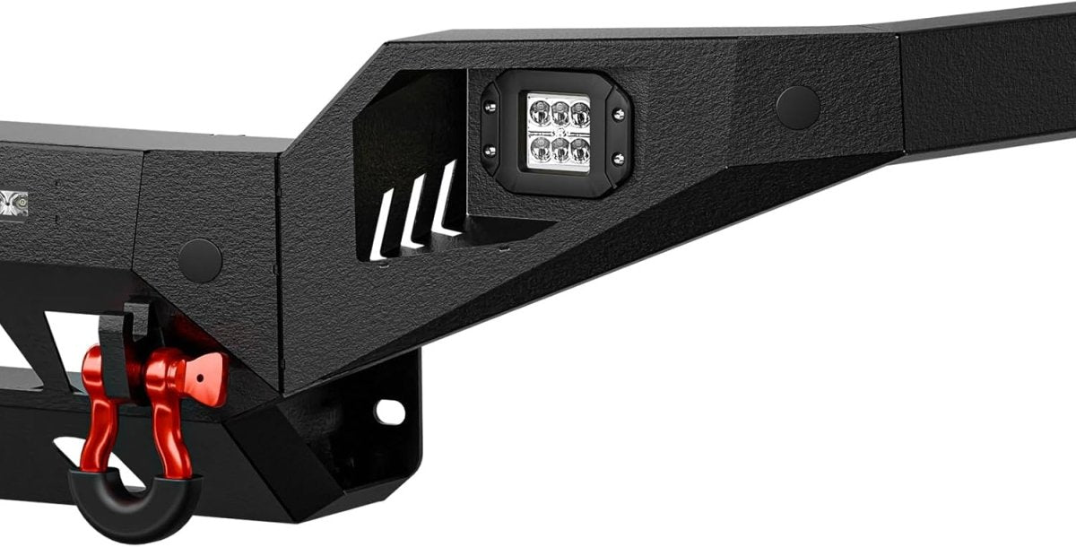 for Toyota Tacoma Front Bumpers Compatible with 2016-2023 Toyota Tacoma 3rd Gen Equipped with 3 x LED Lights | Yzona