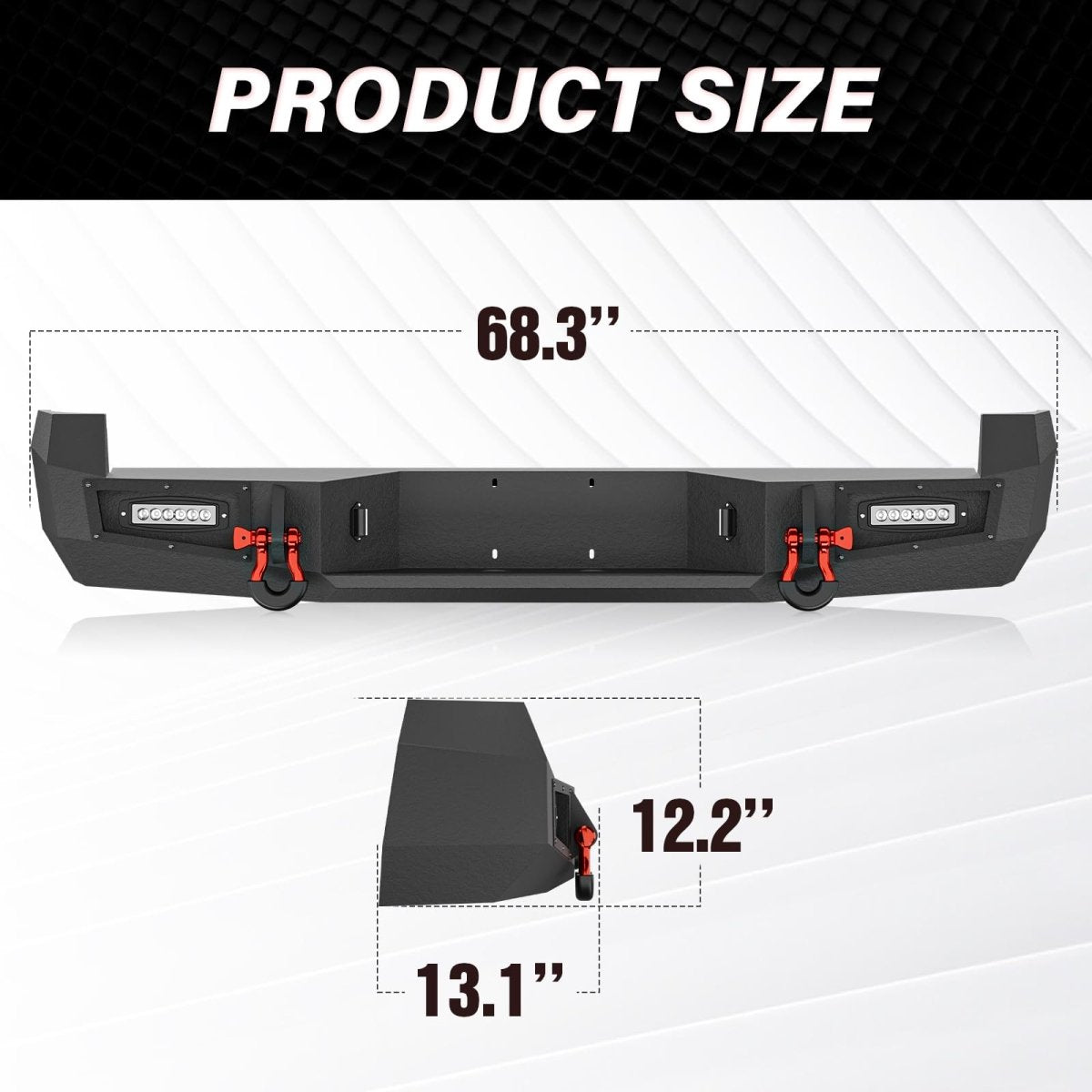 Replacement Car Bumpers Compatible with 2005-2015 Toyota Tacoma - Yzona