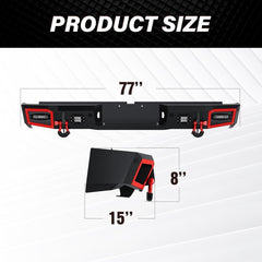Off-road Rear Step Bumpers Compatible with 2007-2013 Toyota Tundra with Step Plate | Yzona