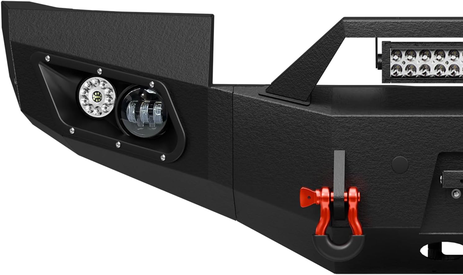 Pickup Replacement Front Winch Bumpers for 2011-2014 GMC Sierra 2500 3500 HD with 5 x LED Lights | Yzona