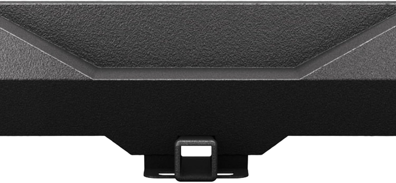 Full Width Front Bumper & Rear Bumper Combo Compatible with 2007-2018 Jeep Wrangler JK JKU Unlimited Rock Crawler Bumpers Built-in LED Lights, 2" Hitch Receiver & D-rings for 2/4 Doors, Black