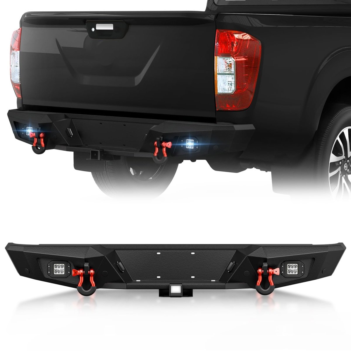 Pickup Truck Rear Bumper Compatible with 2015-2017 Nissan Navara NP 300 - Yzona
