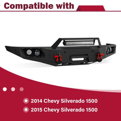 Aftermarket Bumpers for Trucks Compatible with 2014 2015 Chevy Silverado 1500