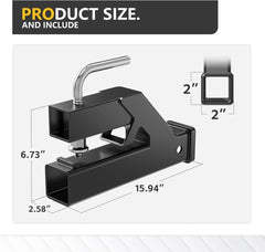 Clamp On Trailer Hitch Receiver 2" Ball Mount Adapter | Yzona