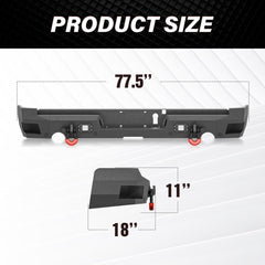 Aftermarket Replacement Bumpers Compatible with 2021-2024 Dodge Ram 1500 TRX - Yzona