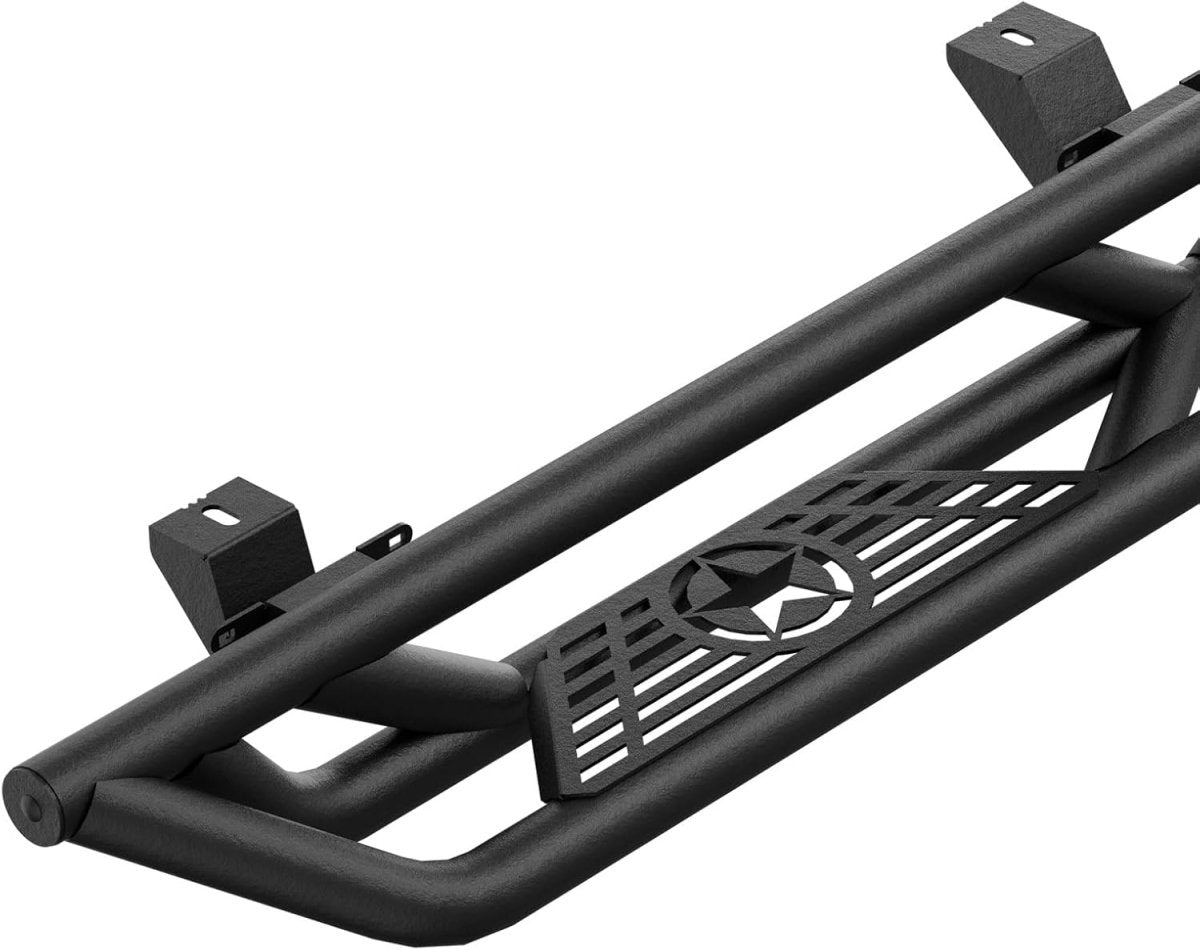 Off Road Running Boards on Trucks for 2018-2025 Jeep Wrangler JL Unlimited 4 Doors Include 4XE Model | Yzona