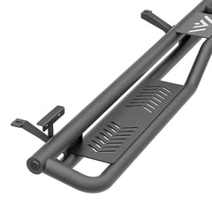 Two Raised Steps Quad Cab Nerf Bar Running Boards Compatible for 2002-2008 Dodge Ram 1500 | 2003-2009 Ram 2500 3500 | Yzona