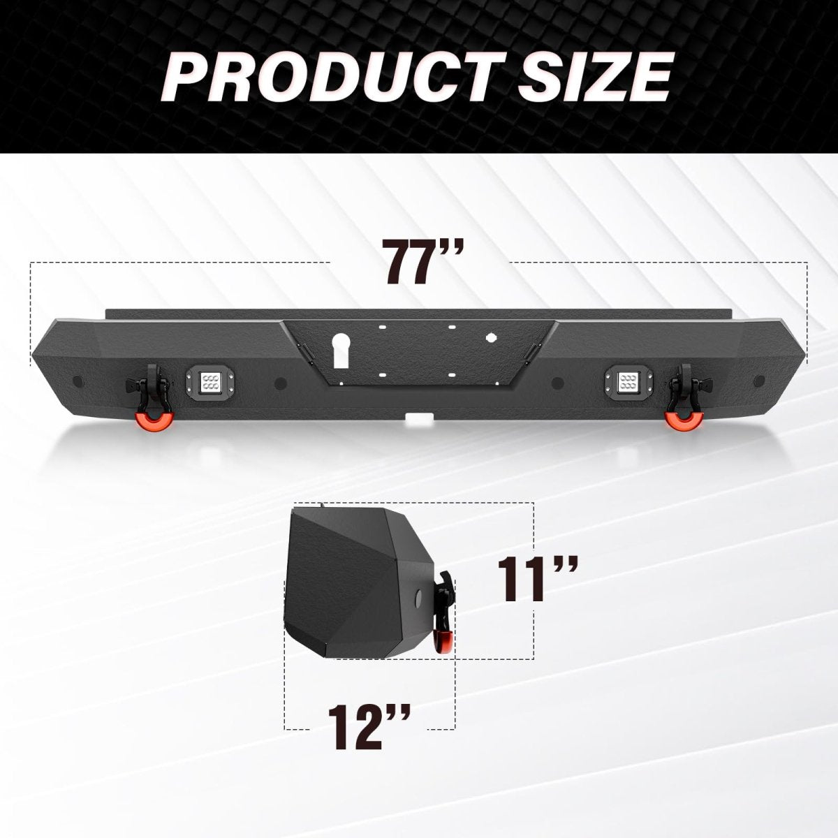 Aftermarket Super Duty Bumpers Compatible with 2015-2020 F150 XLT & LTD & Platinum Edition | Yzona