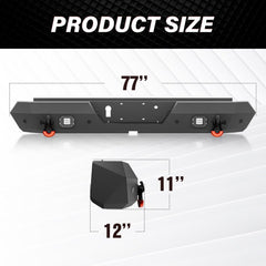 Aftermarket Super Duty Bumpers Compatible with 2015-2020 F150 XLT & LTD & Platinum Edition | Yzona